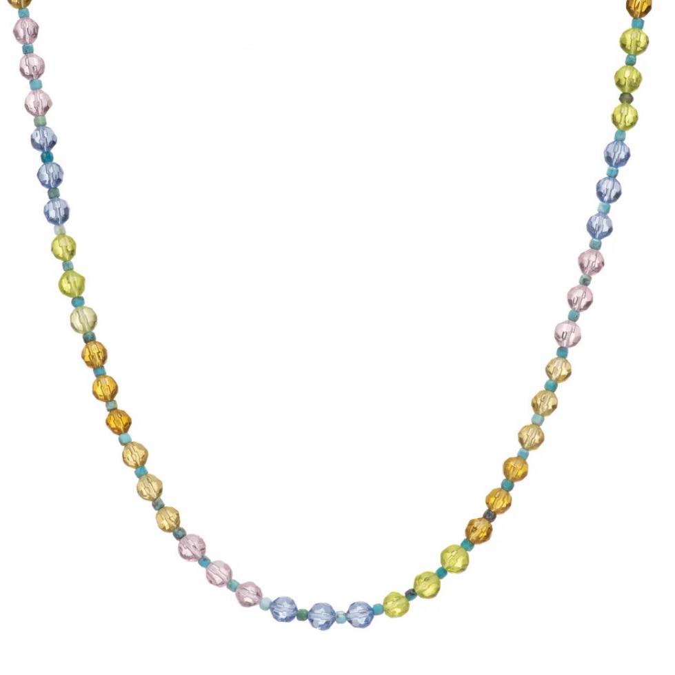 Mayamar Pastel And Turquoise Beaded Necklace 85$